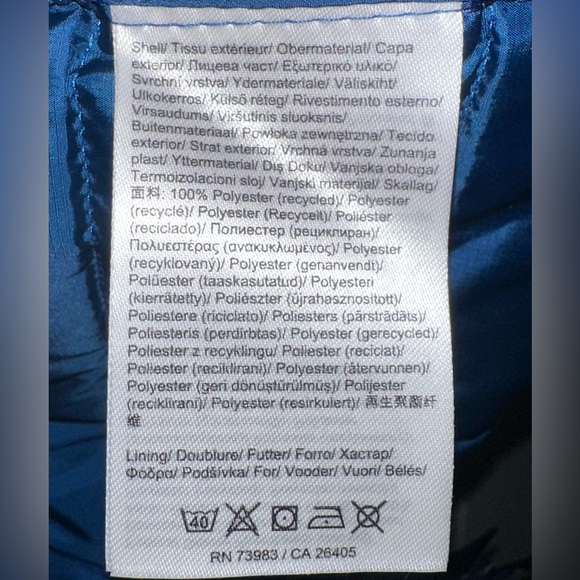 New Helly Hansen Navy & Cobalt Blue Quilted Packable Pocket Coat Jacket S/P - Picture 14 of 14